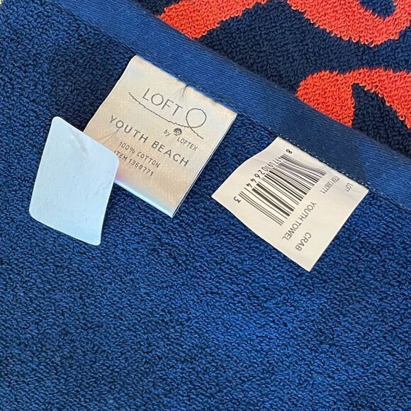 Loftex Set of 2 Youth Beach Towels Crab - Picture 4 of 8